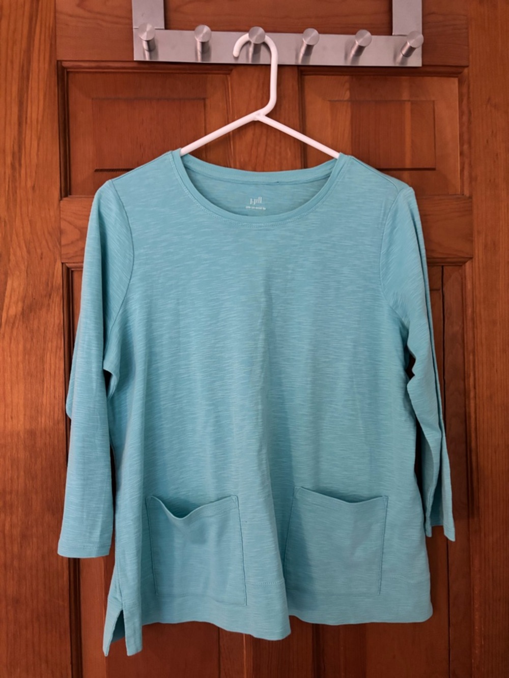 J.Jill Aqua Organic Cotton Jersey Top Size Medium New Condition